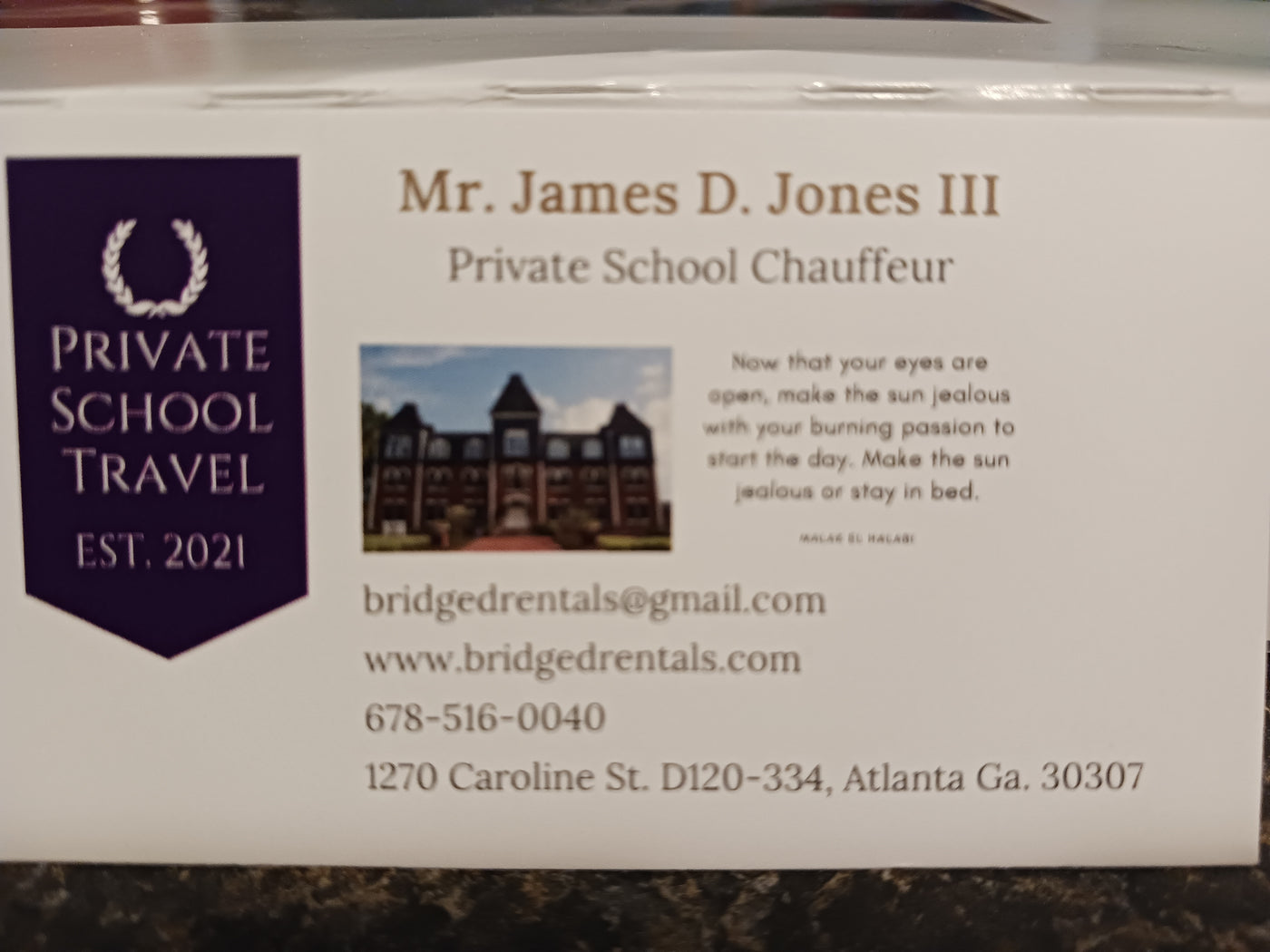 Private Boarding School Chauffeur to/from Atlanta Airport